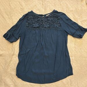 Loft Blue Floral Top